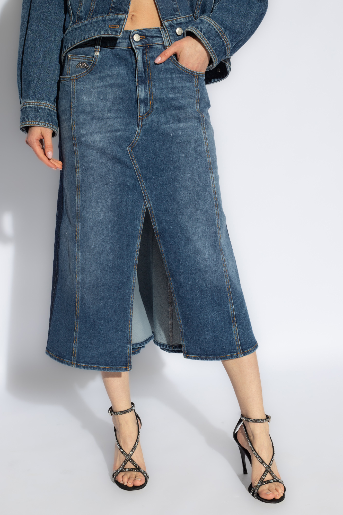 Blue Denim skirt Alexander McQueen - SchaferandweinerShops